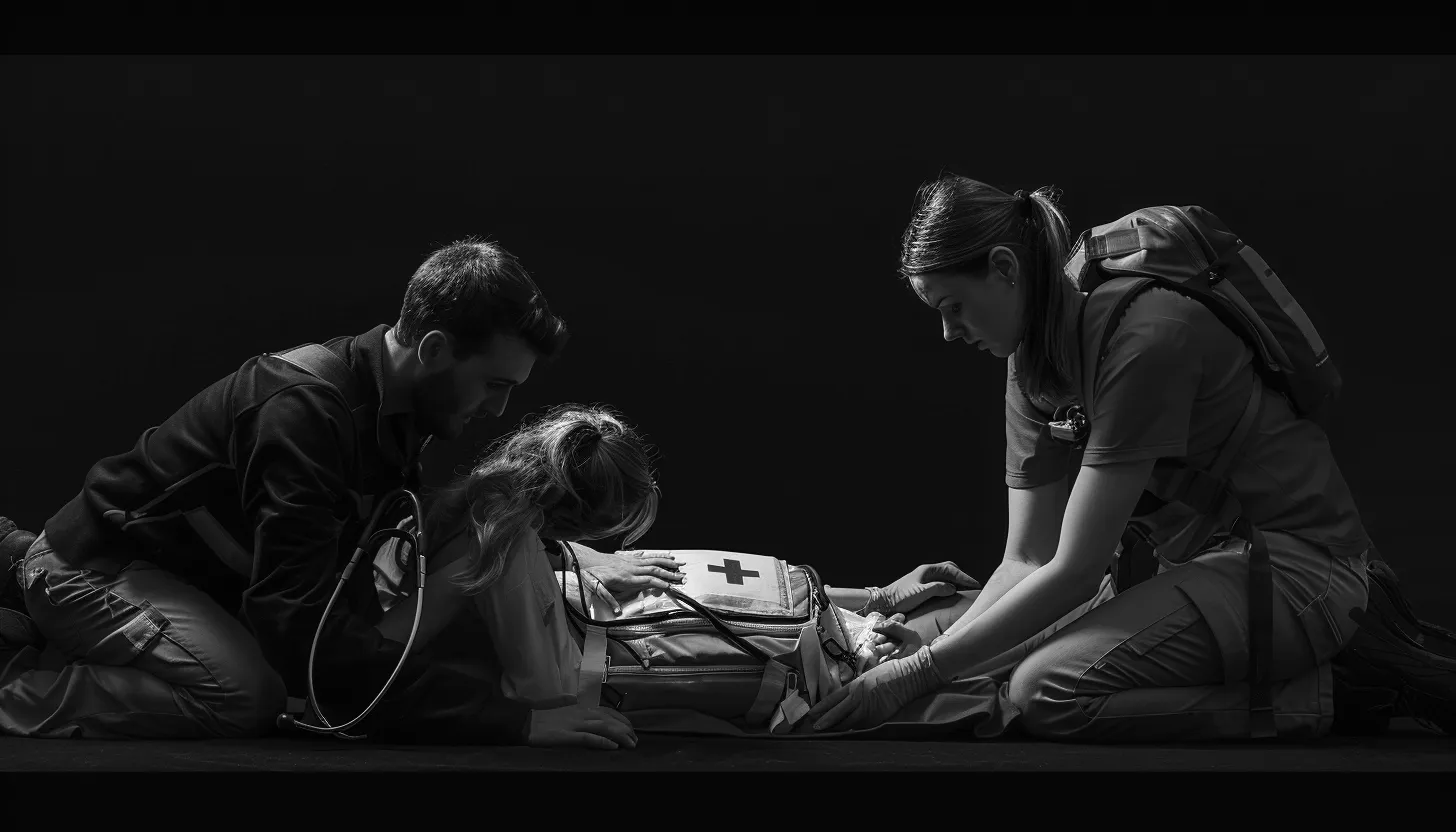 Secouriste qui aident une personne