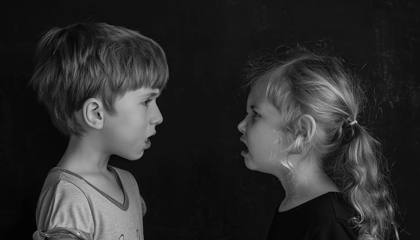 Deux enfants qui se disputent