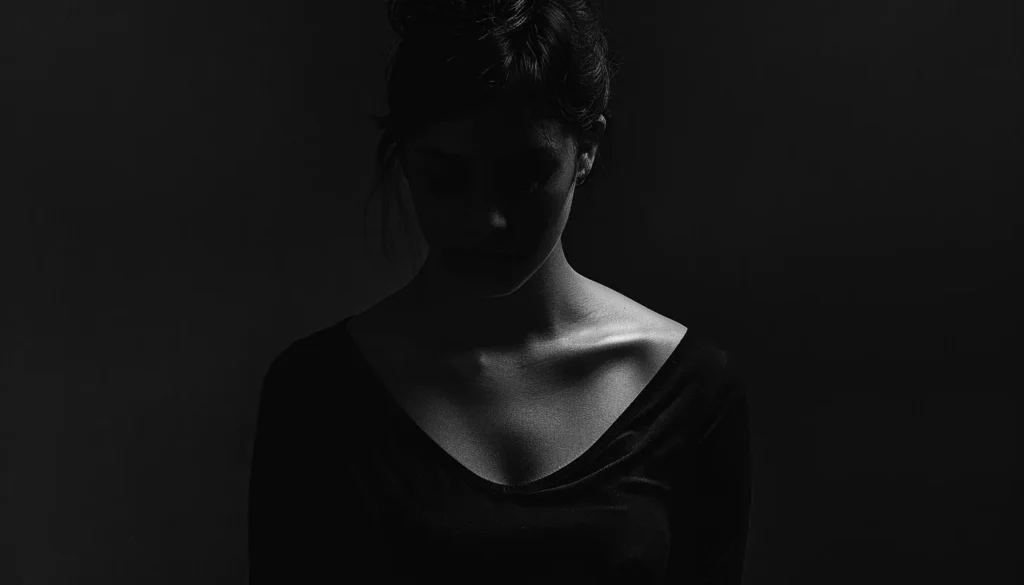 Une silhouette de femme dans l'ombre
