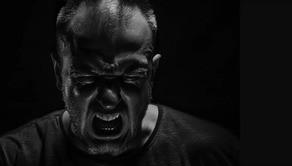 Un homme en colère