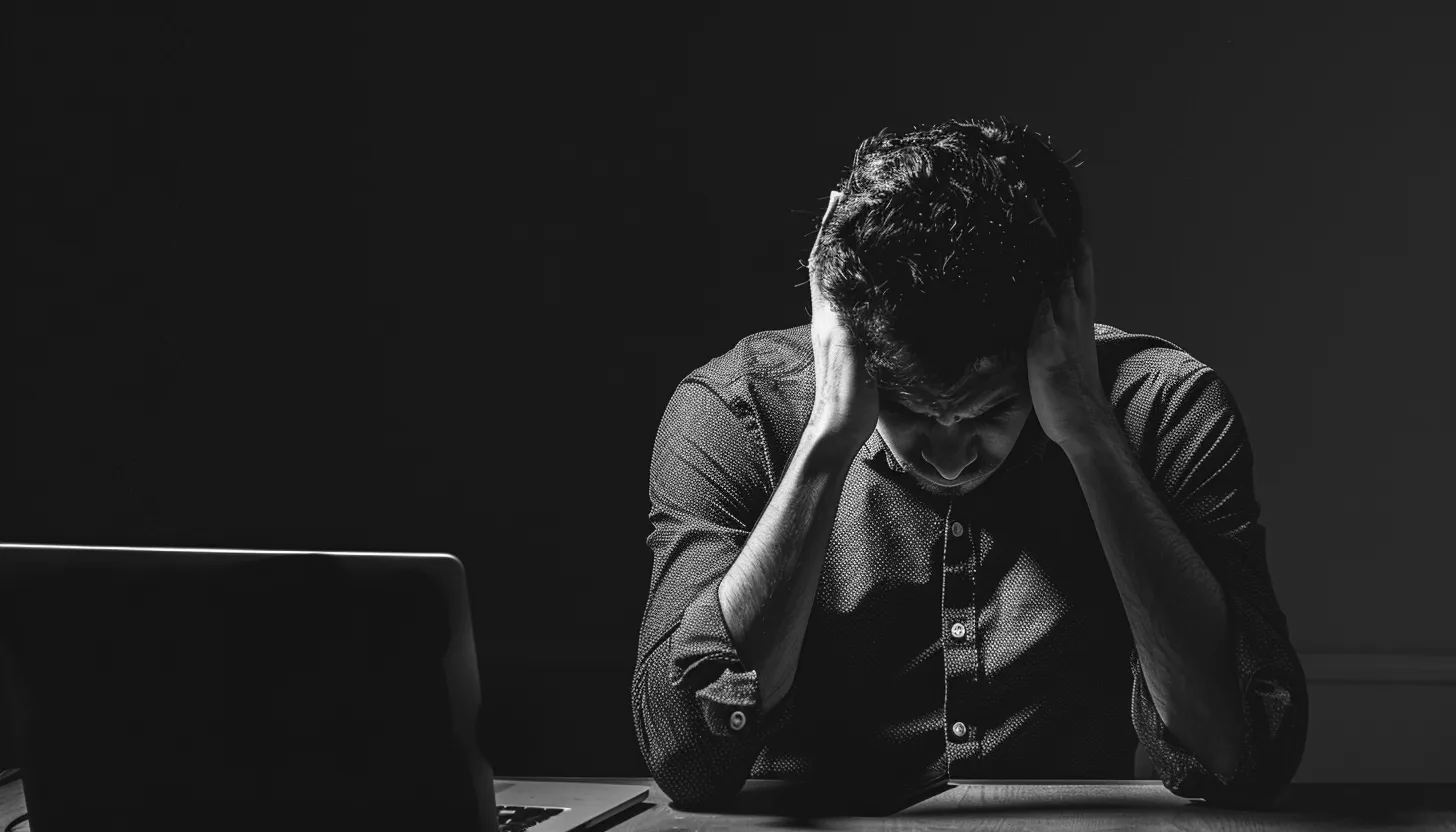 Homme en état de stress